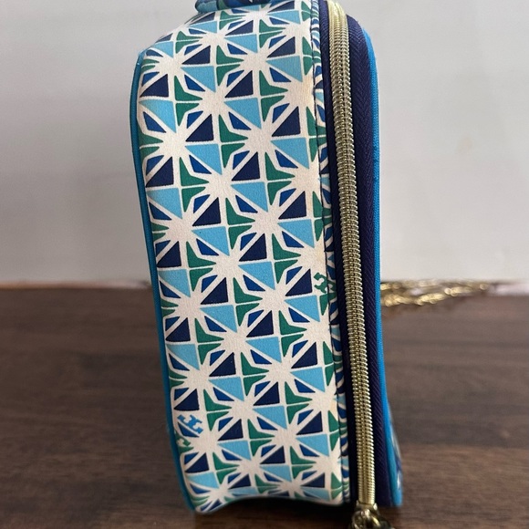 Tory Burch Blue Geometric Pattern Lunchbox - Picture 3 of 8